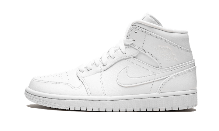 Jordan 1 Mid Triple White