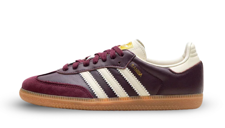 Adidas Samba OG Maroon Gold Metallic (Women's)
