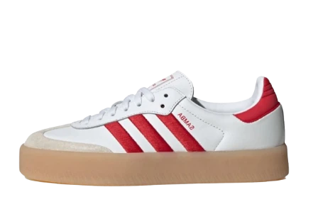 adidas Sambae White Better Scarlet Gum (Women's)