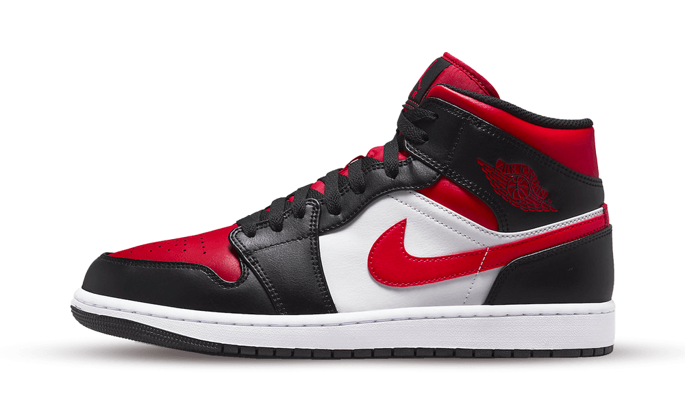 Jordan 1 Mid White Black Red (2022)