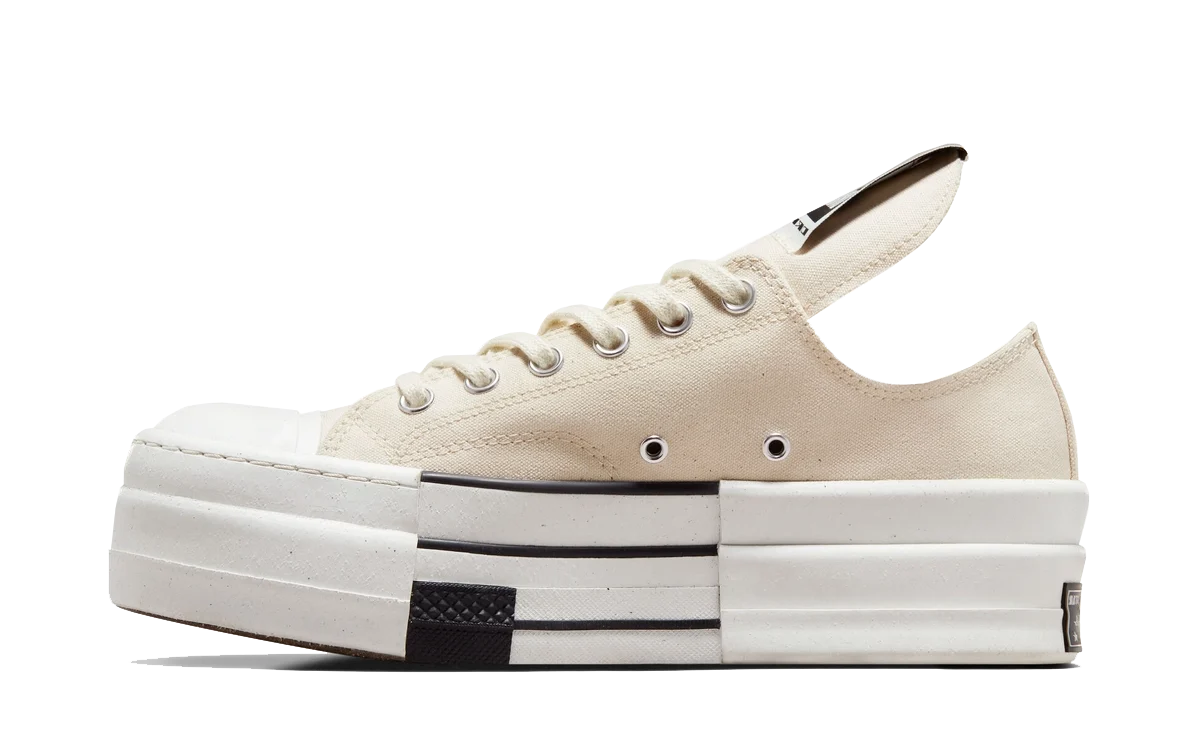 Converse DRKSHDW Chuck Taylor All Star DBL DRKSTAR Ox Rick Owens DRKSTAR Natural Ivory