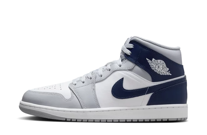 Jordan 1 Mid Wolf Grey Midnight Navy