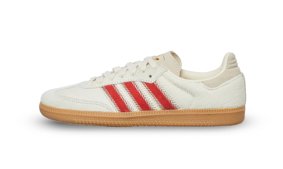 adidas Samba OG Pony Hair Wonder Beige Better Scarlet (Women's)