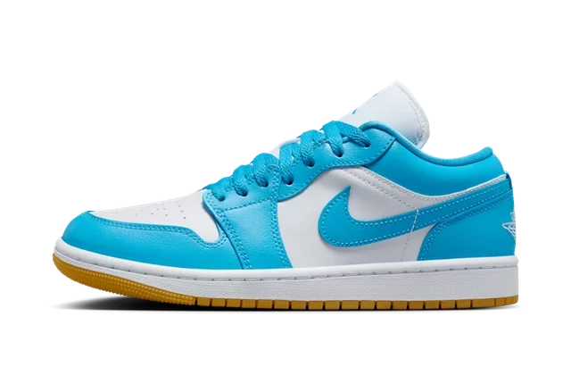 Jordan 1 Low White Gum Light Brown Dark Powder Blue (Women's)