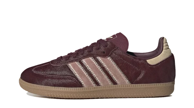 adidas Samba OG Maroon Sand Strata Pony (Women's)