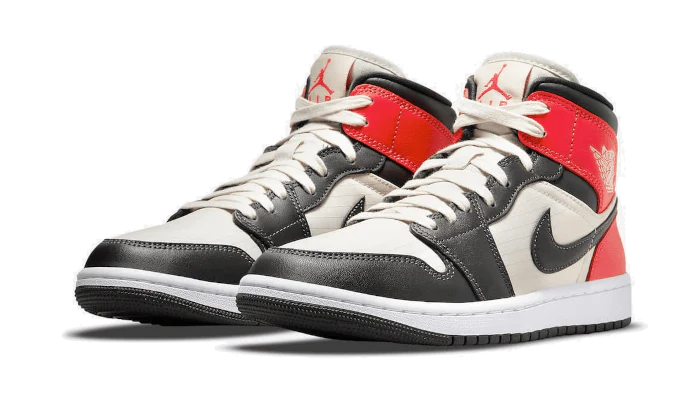 Jordan 1 Mid Newsprint Light Orewood Brown