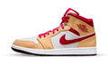 Jordan 1 Mid Light Curry Cardinal