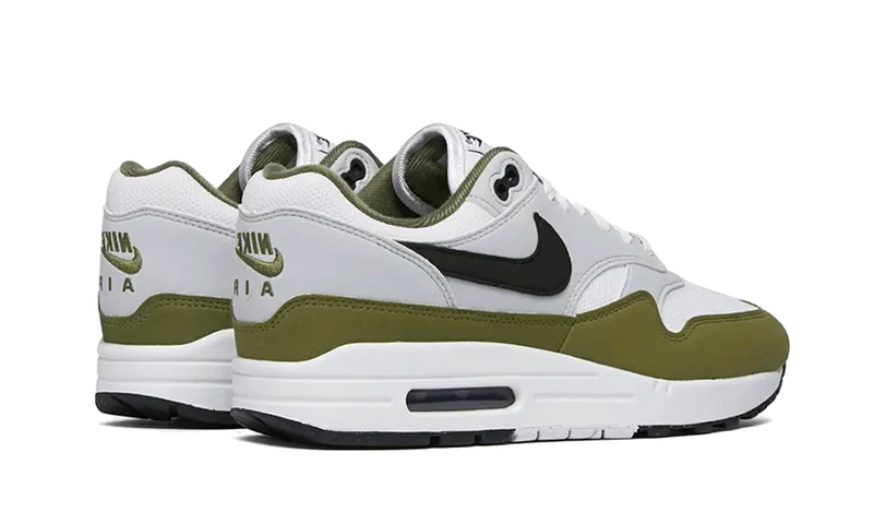 Nike Air Max 1 White Black Medium Olive