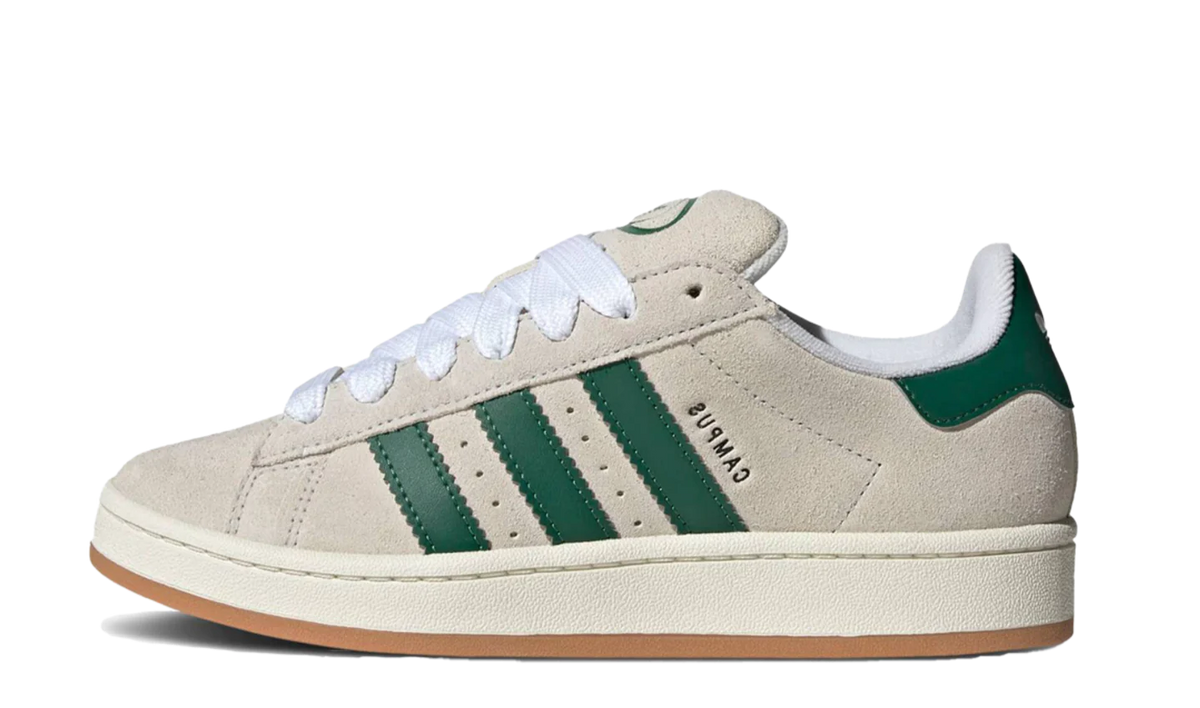 Adidas Campus 00s Crystal White Dark Green