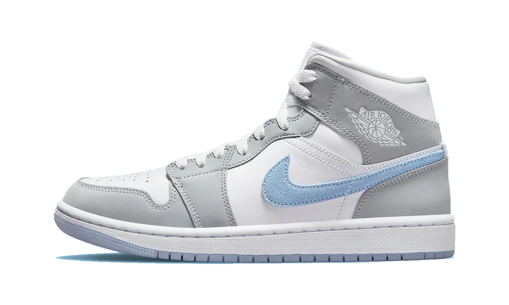 Air Jordan 1 Mid Wolf Grey Aluminum