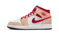 Jordan 1 Mid Light Curry Cardinal (GS)