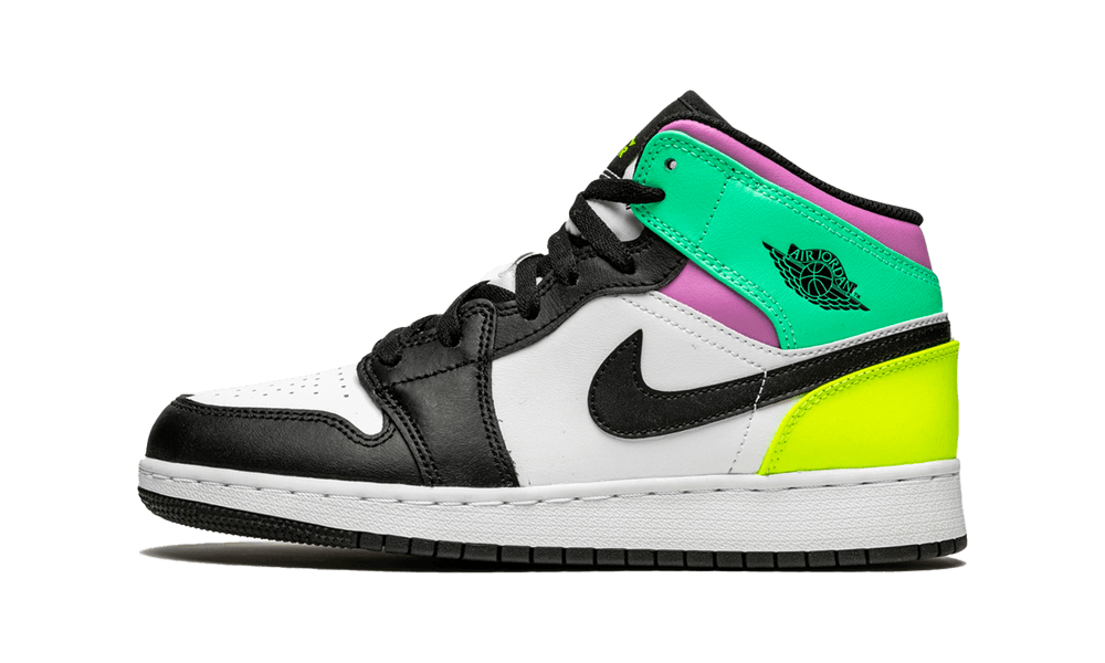 Jordan 1 Mid Pastel Black Toe (GS)