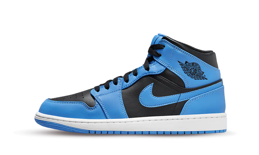 Jordan 1 Mid University Blue Black