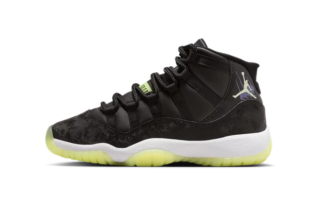 Jordan 11 Retro Black Barely Volt (GS)