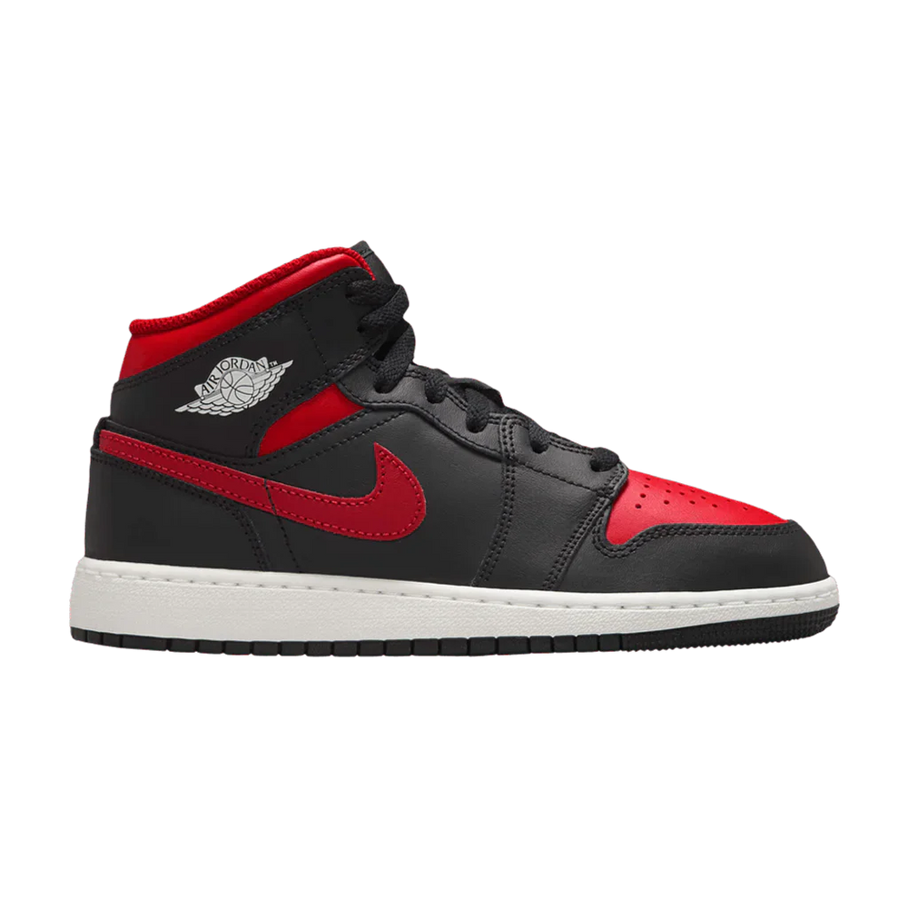 Jordan 1 Mid Black Varsity Red (GS)