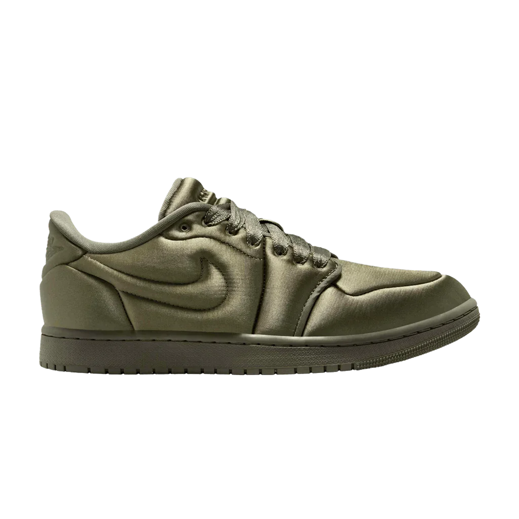 Jordan 1 Low Method of Make Satin Medium Olive (Women's)