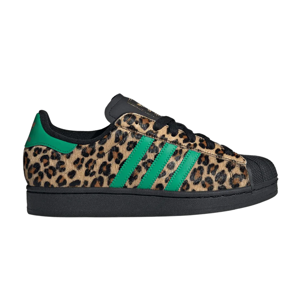 adidas Superstar Black Green Leopard (Women's)