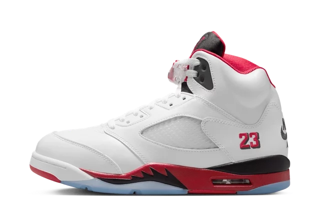 Jordan 5 Retro Fire Red Black Tongue (2025)